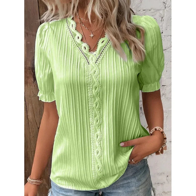 Lunora - Short Sleeve Weekend Blouse