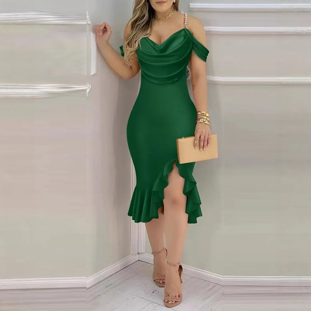 Arlena – Chic Noir Ruffle