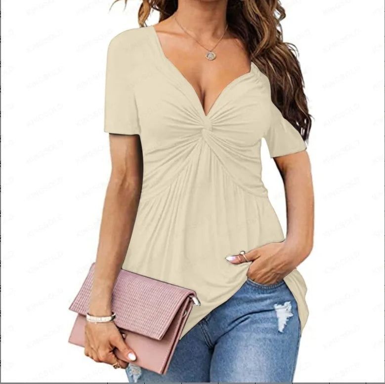 Velmora - Elegant Knot Blouse