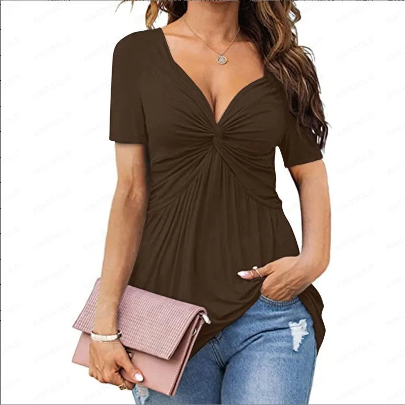 Velmora - Elegant Knot Blouse