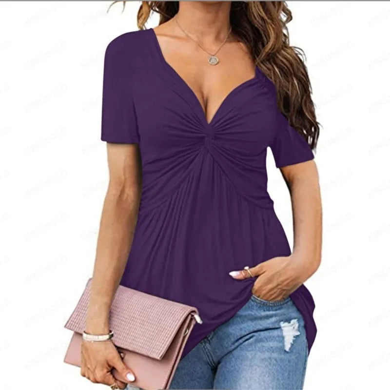 Velmora - Elegant Knot Blouse