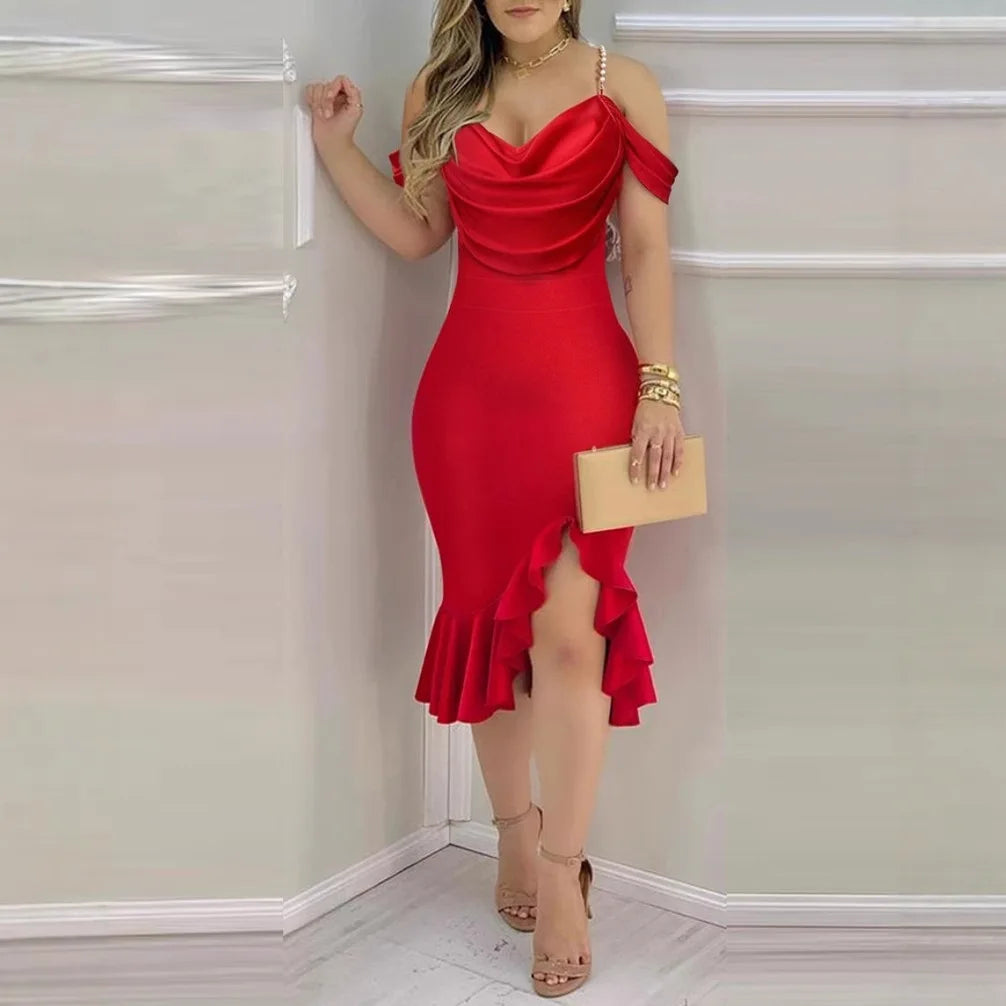 Arlena – Chic Noir Ruffle