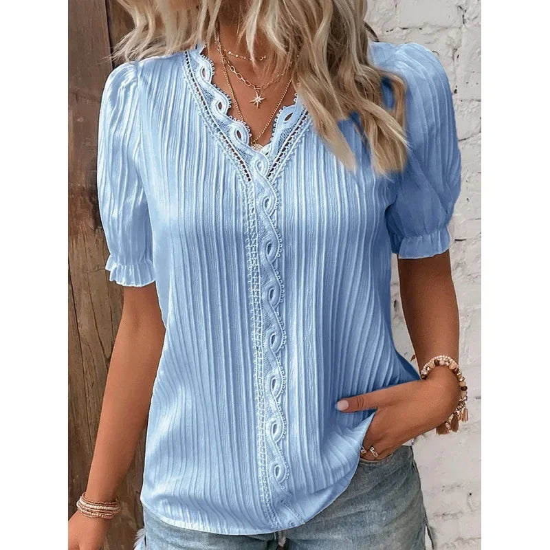 Lunora - Short Sleeve Weekend Blouse