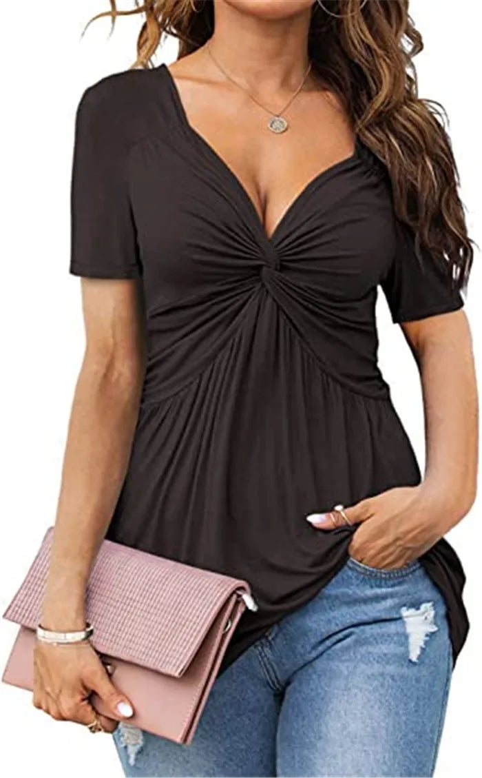 Velmora - Elegant Knot Blouse
