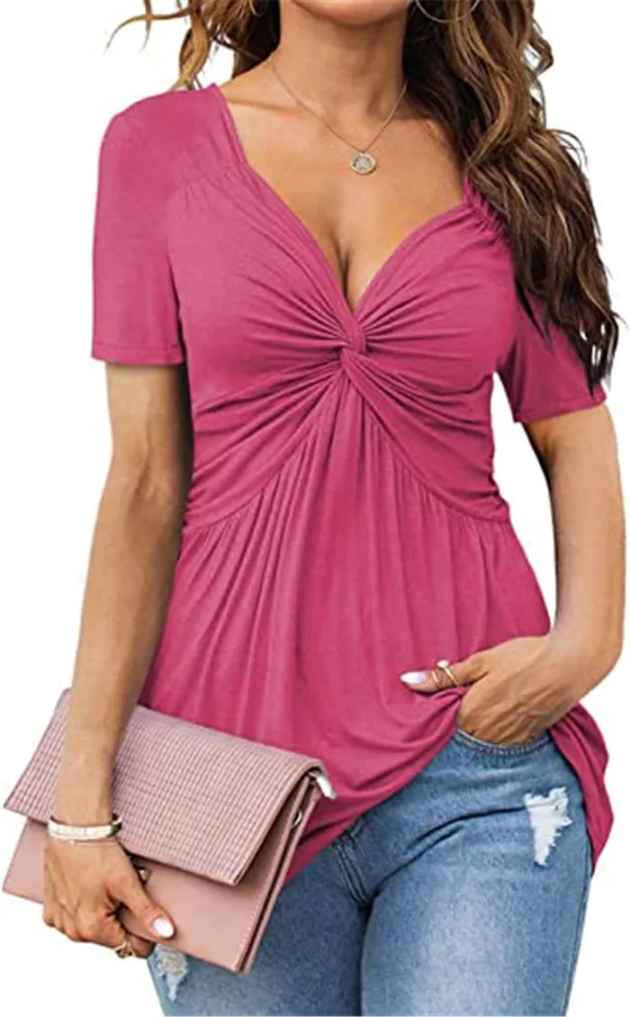 Velmora - Elegant Knot Blouse