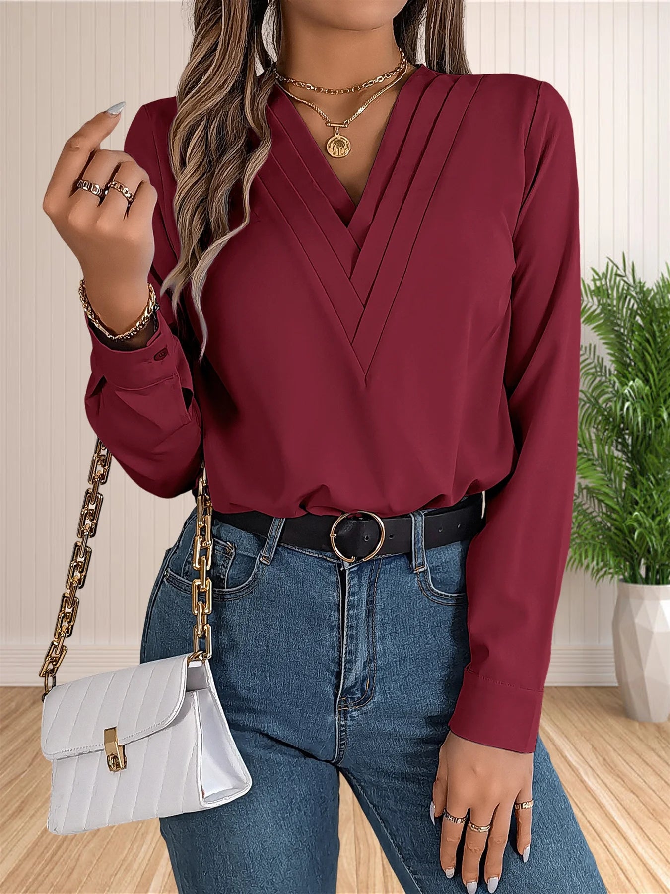 Ivy - Chic Pleated Blouse