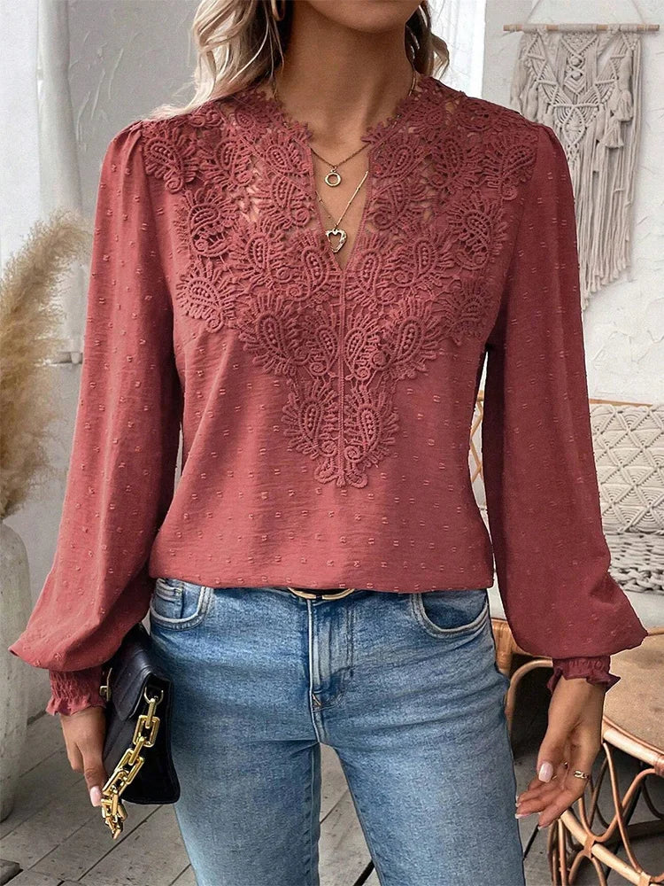 Mira - Elegant Lace Blouse