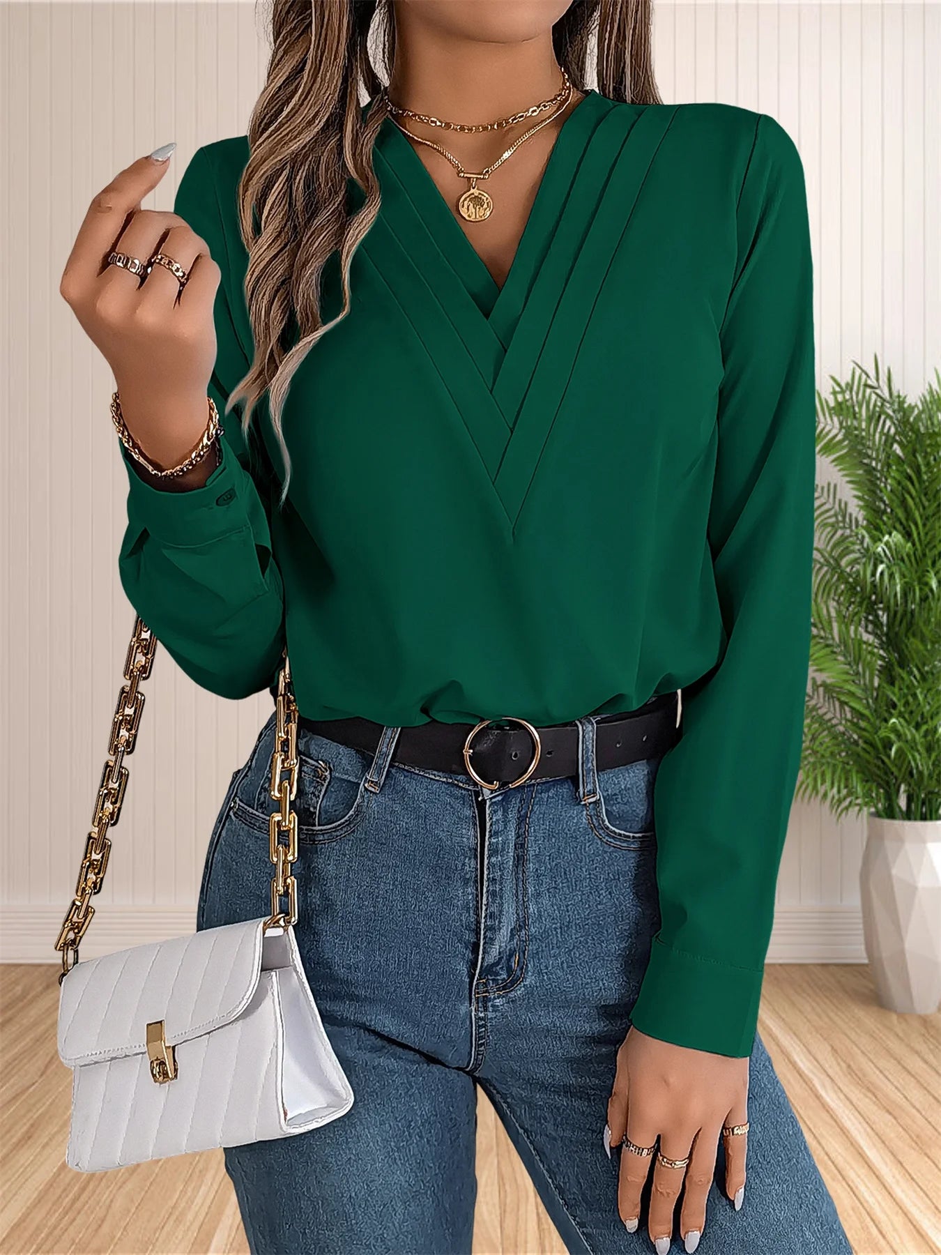 Ivy - Chic Pleated Blouse