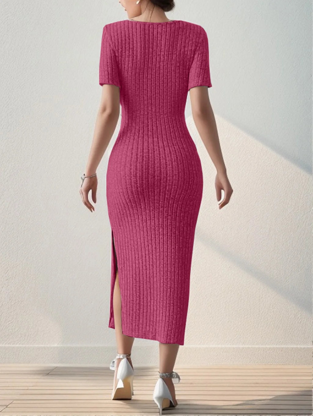 Aria - Sleek Ribbed Dress