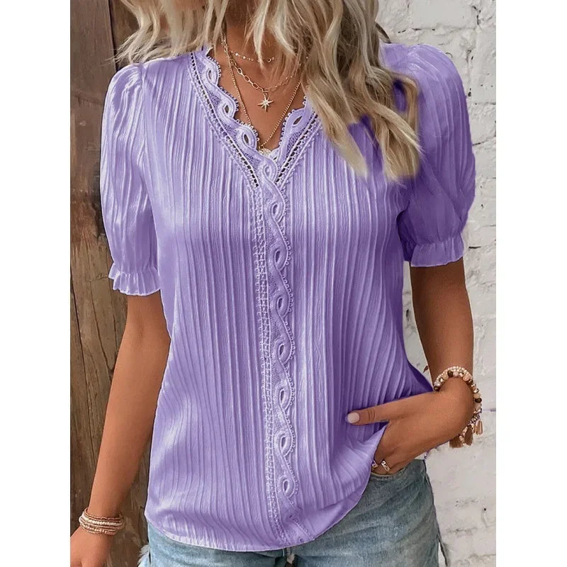 Lunora - Short Sleeve Weekend Blouse