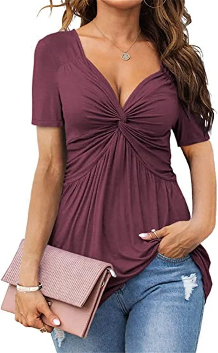 Velmora - Elegant Knot Blouse