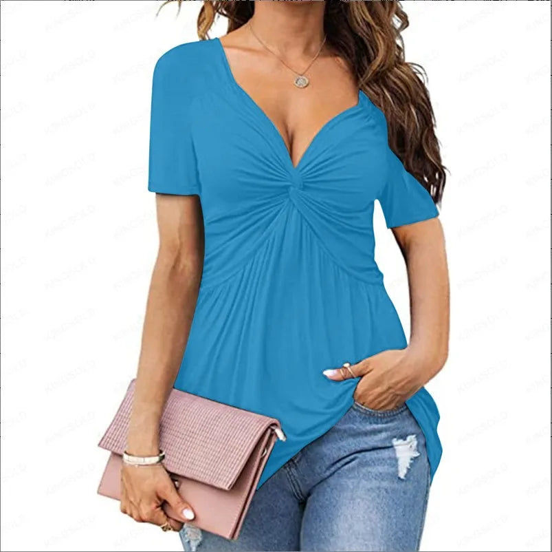 Velmora - Elegant Knot Blouse
