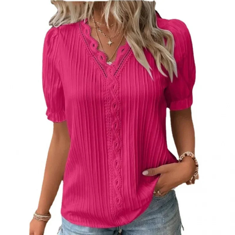 Lunora - Short Sleeve Weekend Blouse