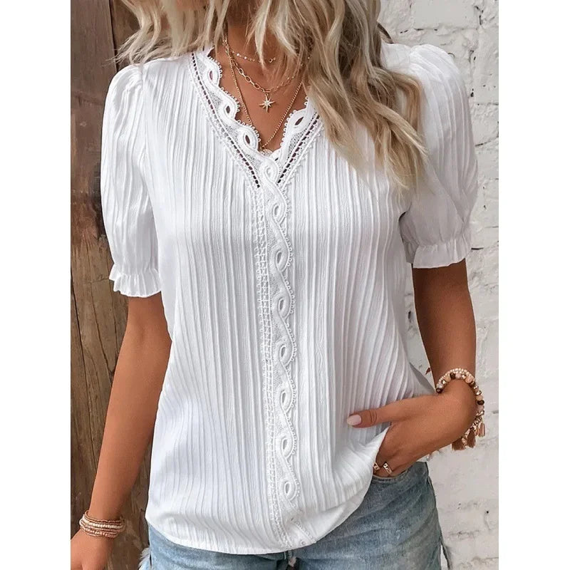 Lunora - Short Sleeve Weekend Blouse