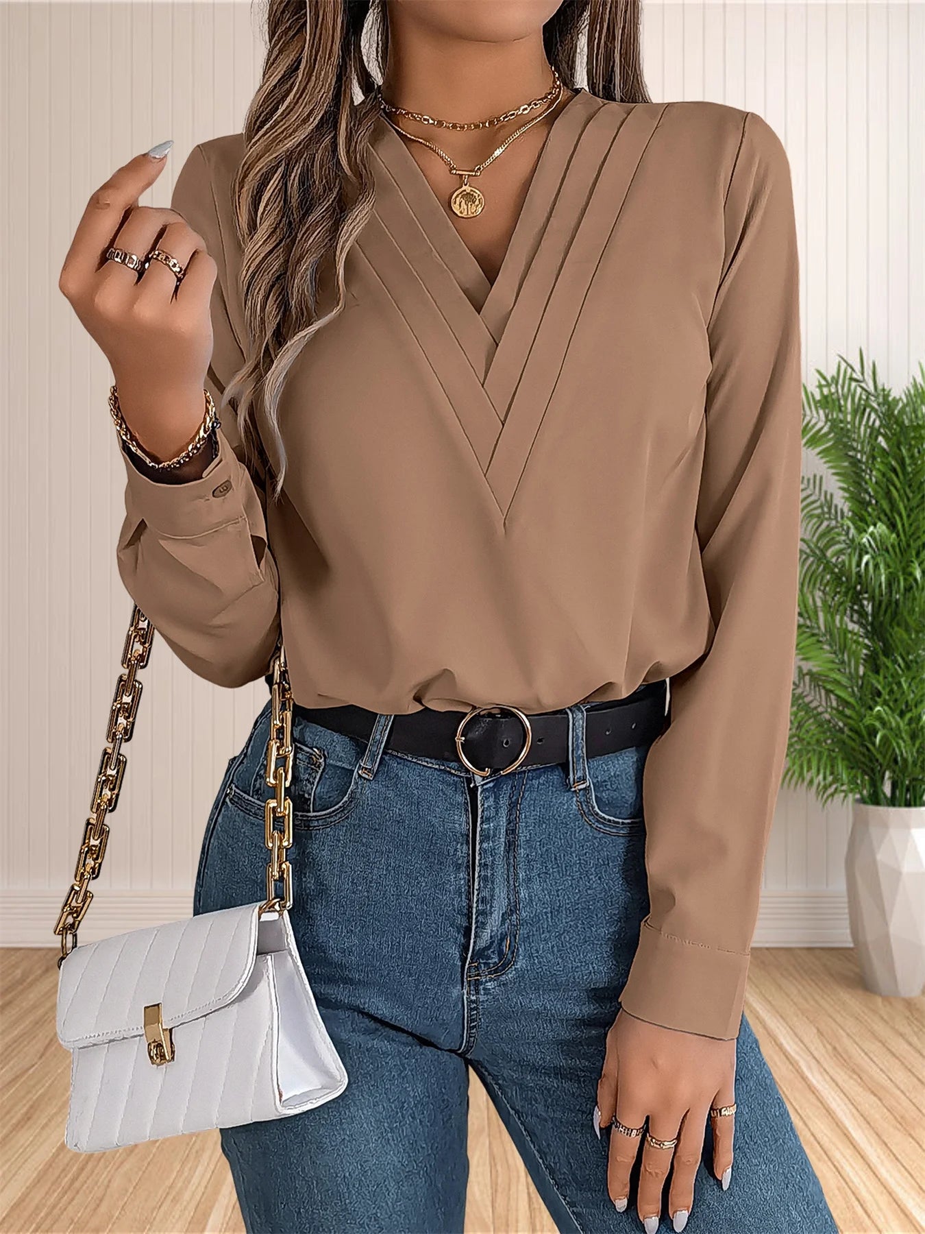 Ivy - Chic Pleated Blouse