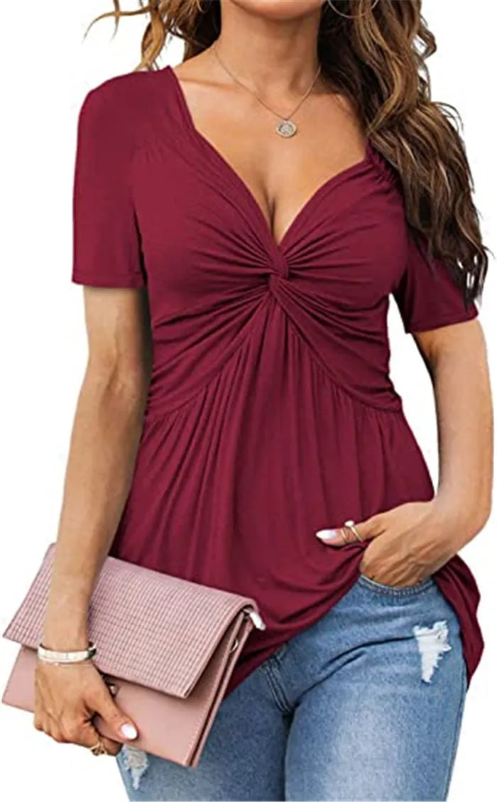 Velmora - Elegant Knot Blouse