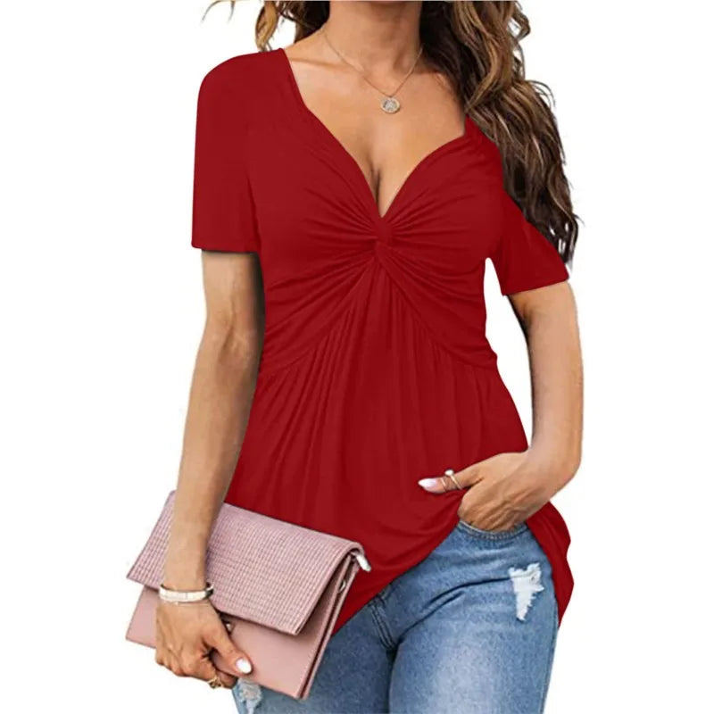 Velmora - Elegant Knot Blouse