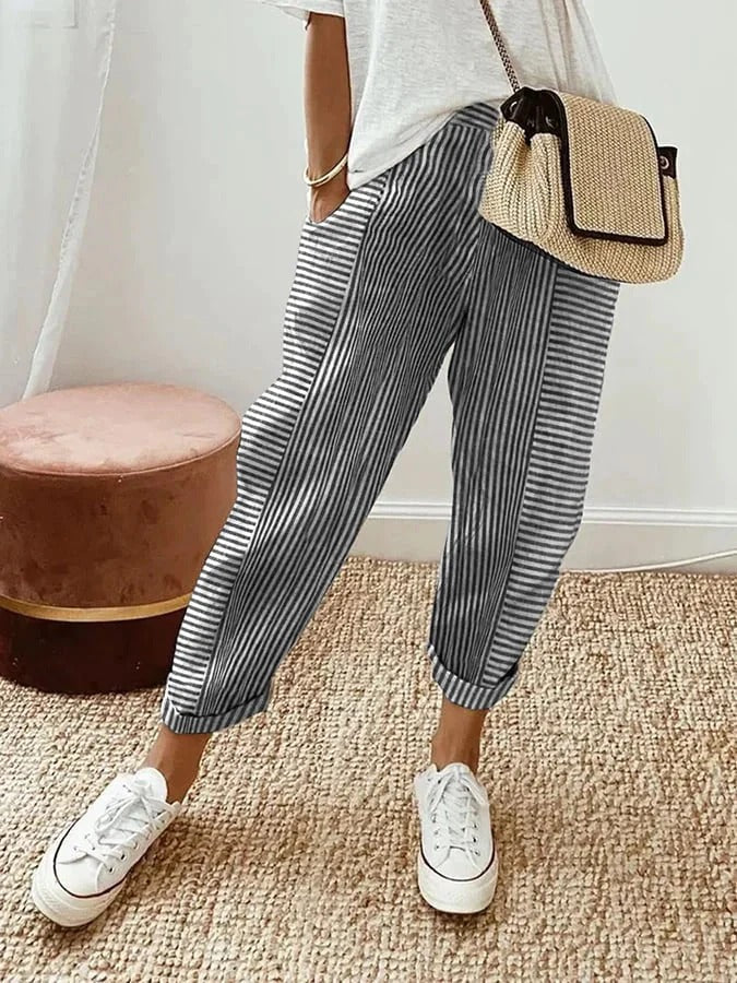 Judith - Casual Striped Pants