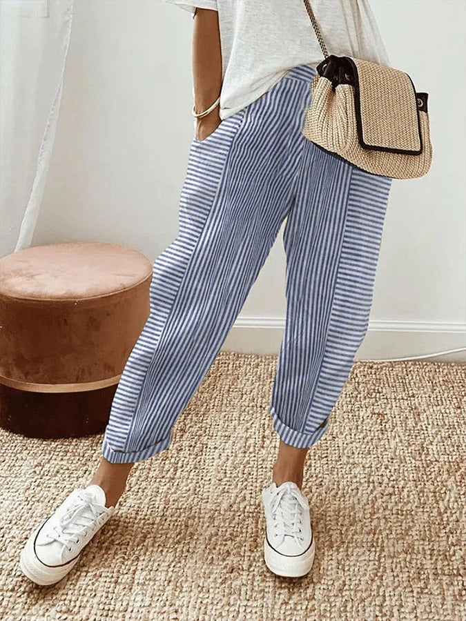 Judith - Casual Striped Pants