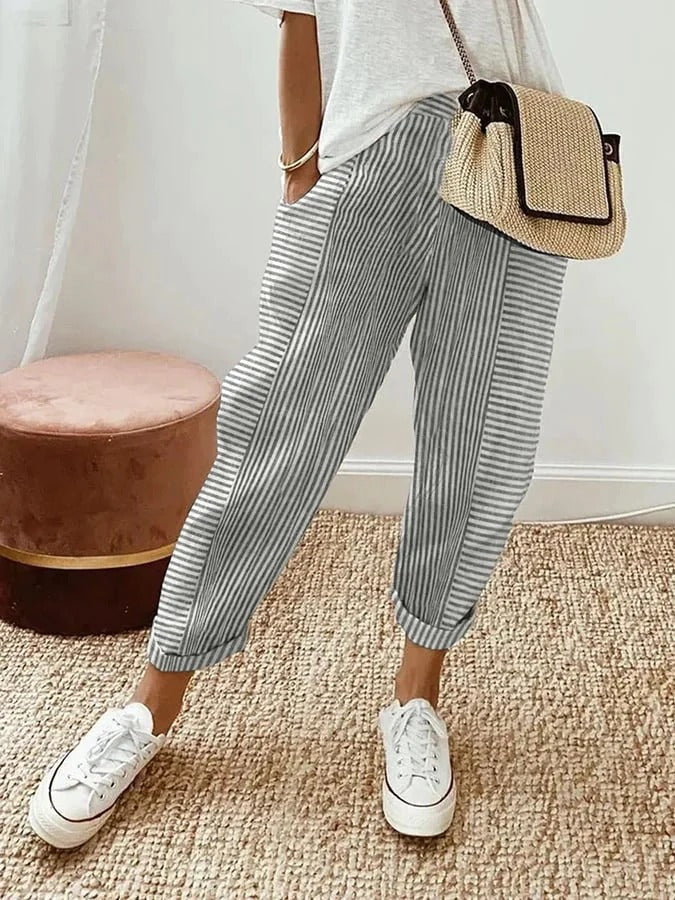 Judith - Casual Striped Pants
