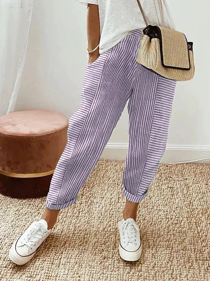 Judith - Casual Striped Pants