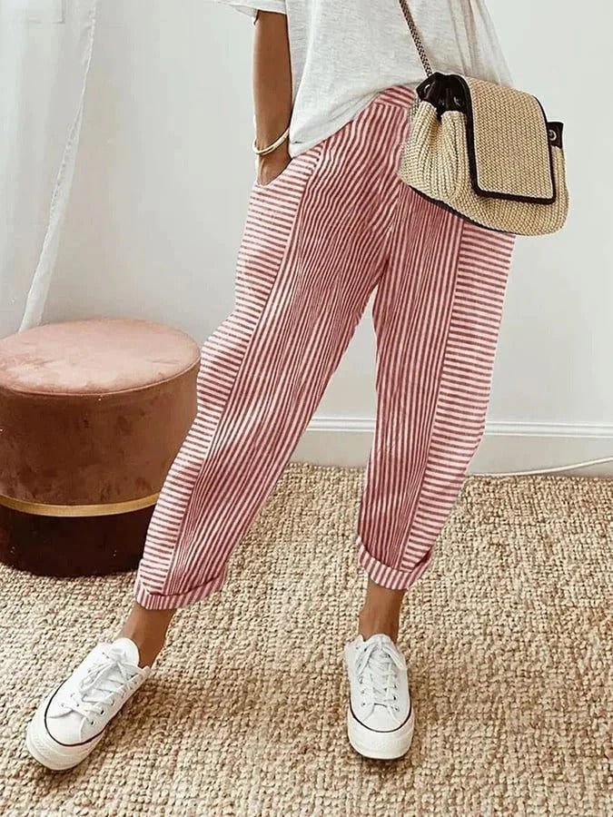 Judith - Casual Striped Pants