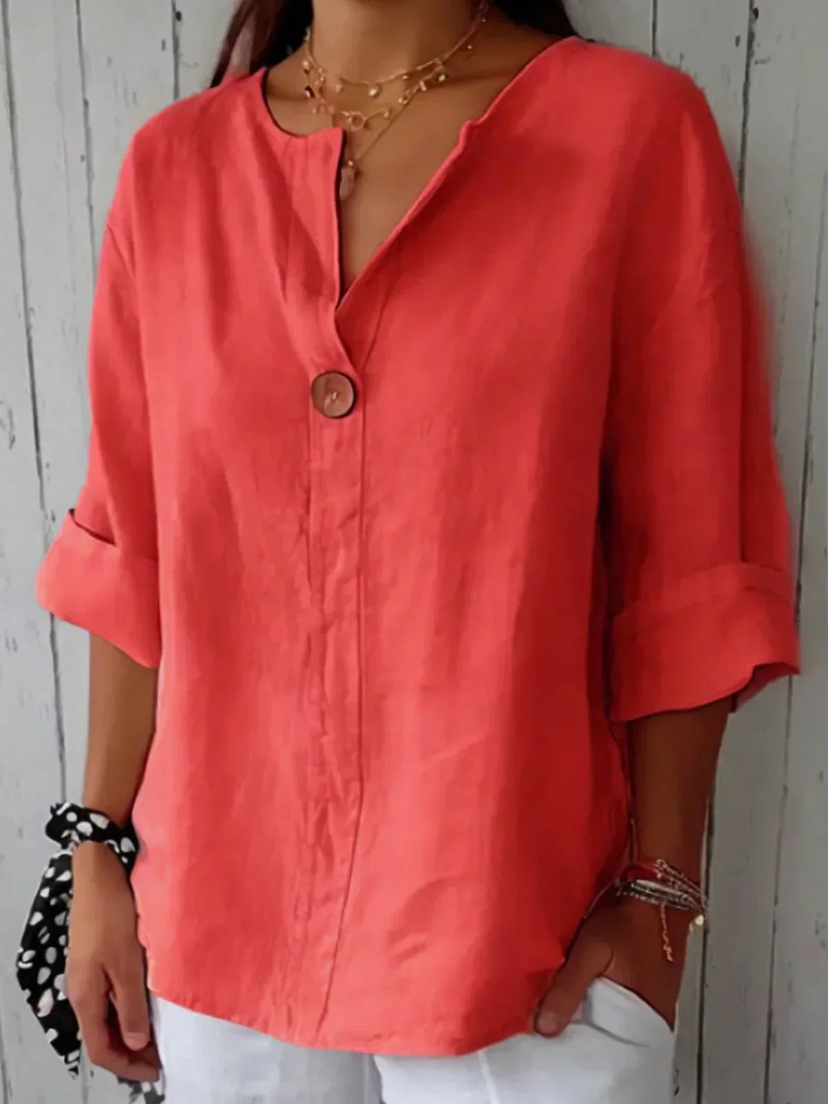 The Jessa - Casual V-Neck Blouse