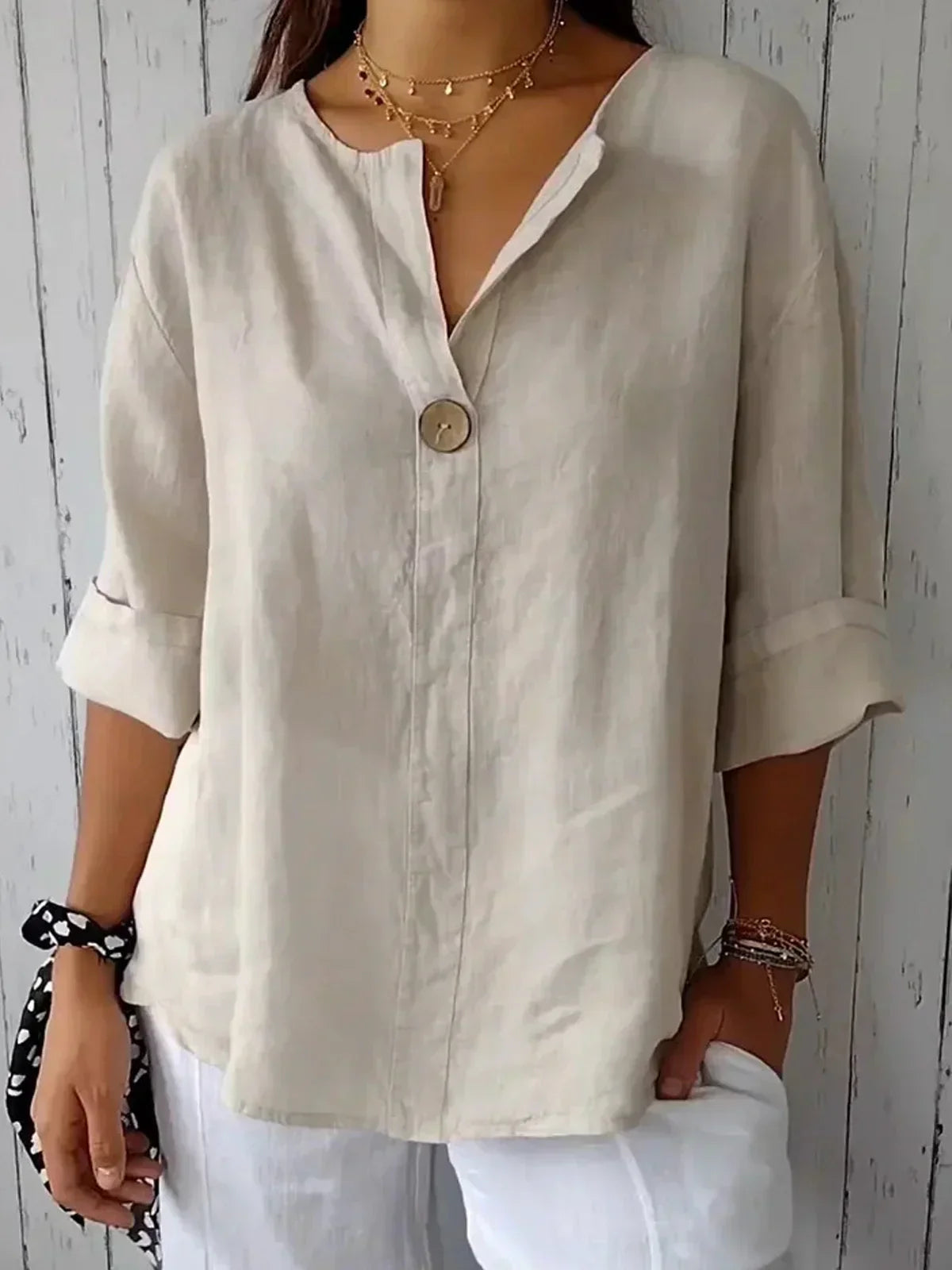 The Jessa - Casual V-Neck Blouse