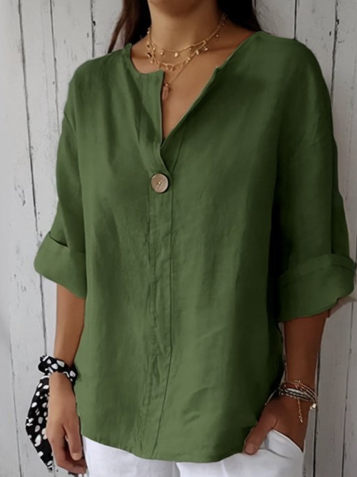 The Jessa - Casual V-Neck Blouse