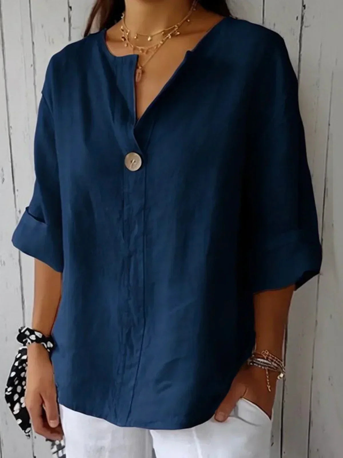 The Jessa - Casual V-Neck Blouse